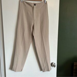 Boutique miss love beige high rise slim fit ankle trouser style pant size medium